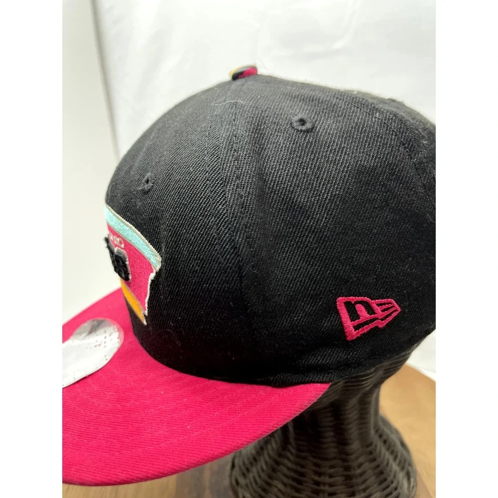 San Antonio Spurs Hat Cap New Era NBA HWC 9Fifty Strapback Pink Black‎ Zubaz
